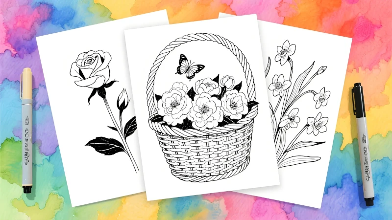 Flower Coloring Pages