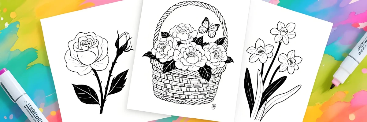 Flower Coloring Pages
