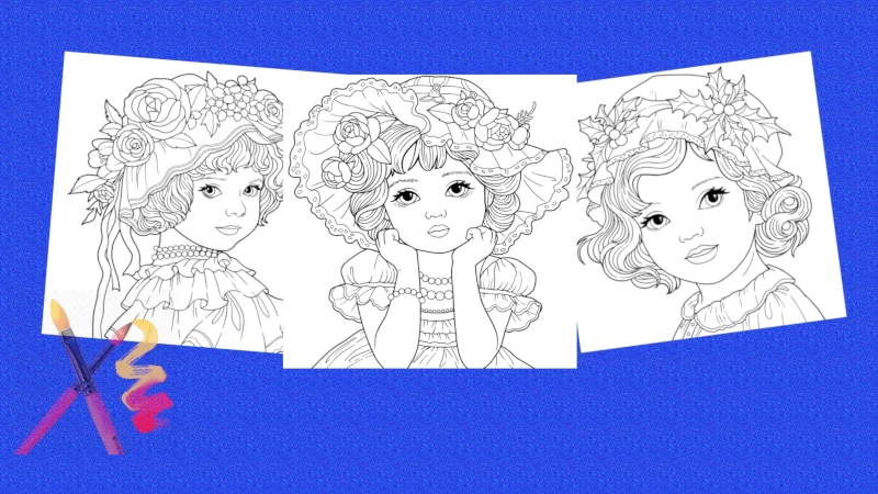 Naive Girl Coloring Pages