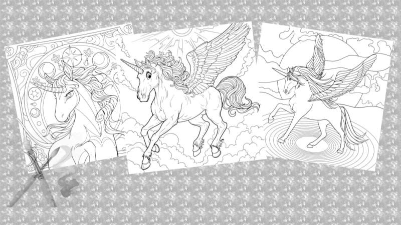 Unicorn Coloring Pages