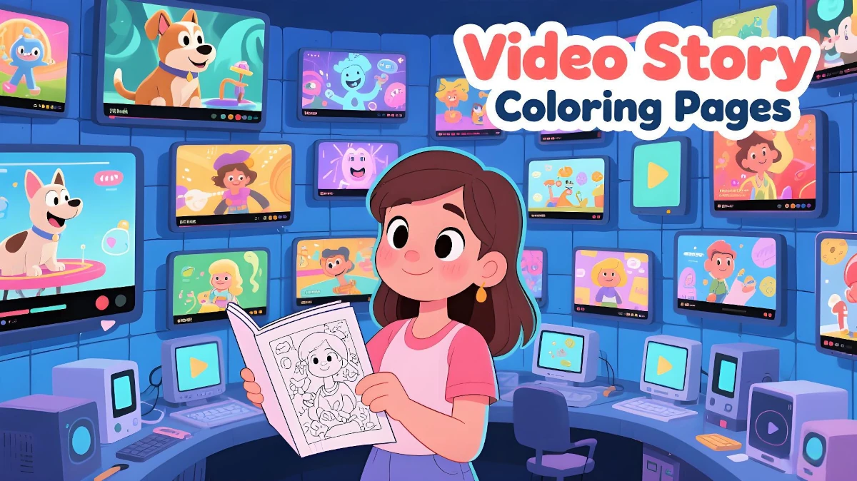 Video Story Coloring Pages